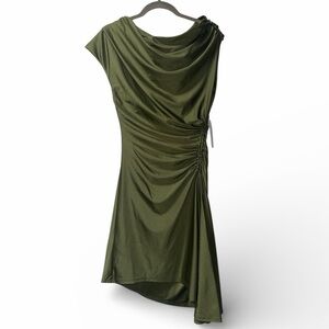 Premier Asymmetrical Olive Dress